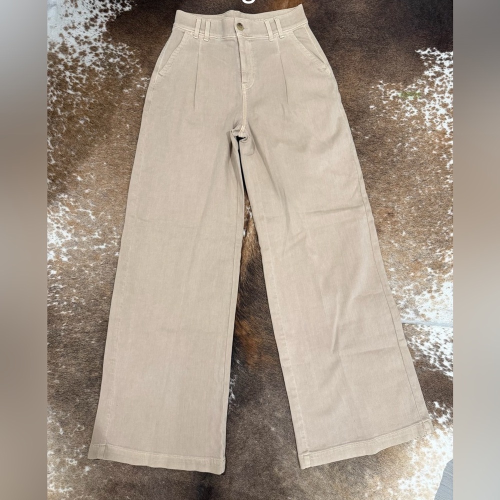 American Eagle Outfitters Khaki Wide Leg Pants